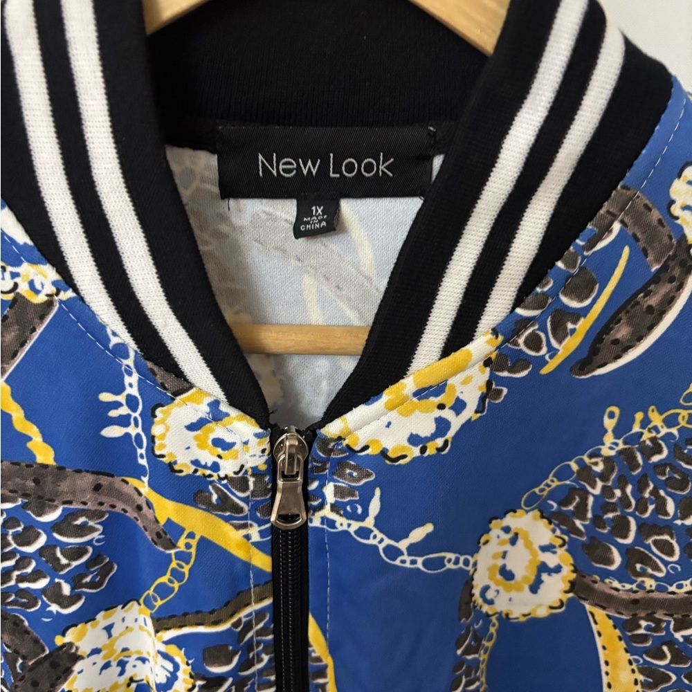 New Look Women's Blue Patterned Jacket - Picture 5 of 6
